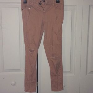 Silver crush ripped jeans